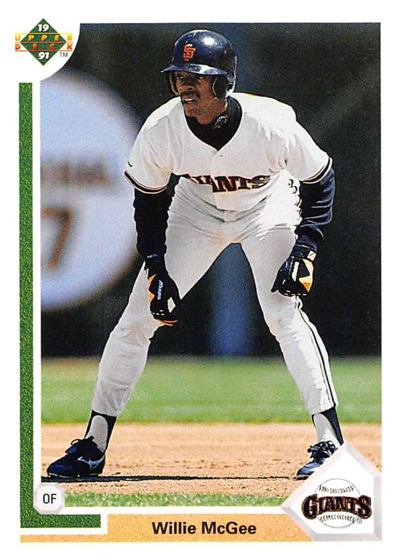 1991 Upper Deck Baseball #721 Willie McGee  San Francisco Giants  Image 1