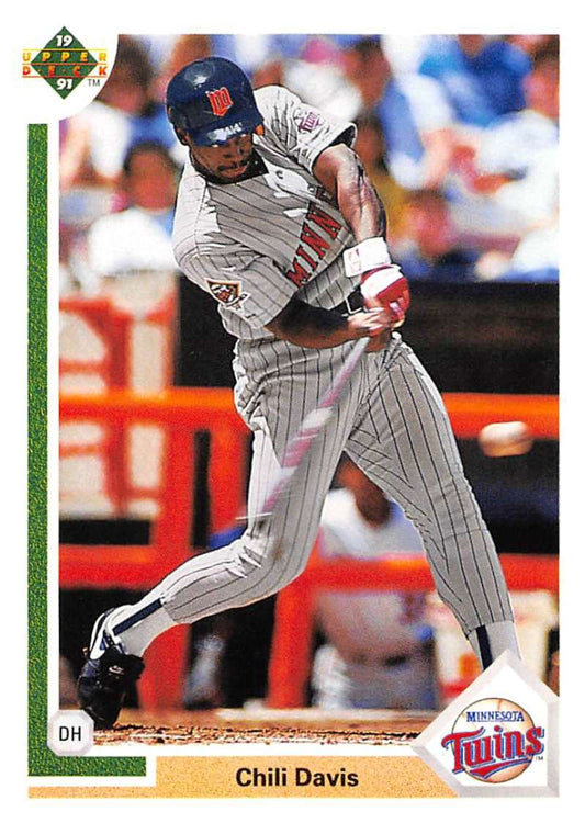 1991 Upper Deck Baseball #722 Chili Davis  Minnesota Twins  Image 1