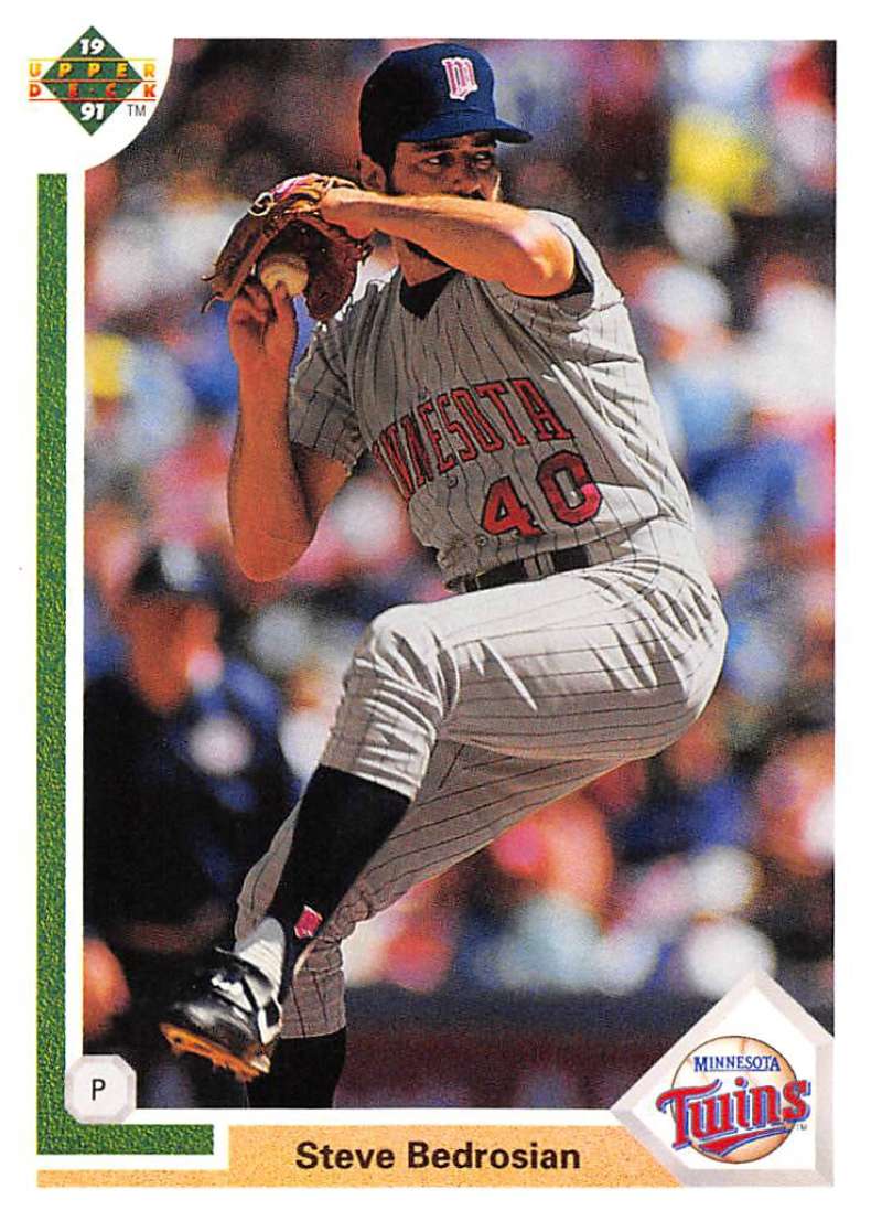 1991 Upper Deck Baseball #738 Steve Bedrosian  Minnesota Twins  Image 1