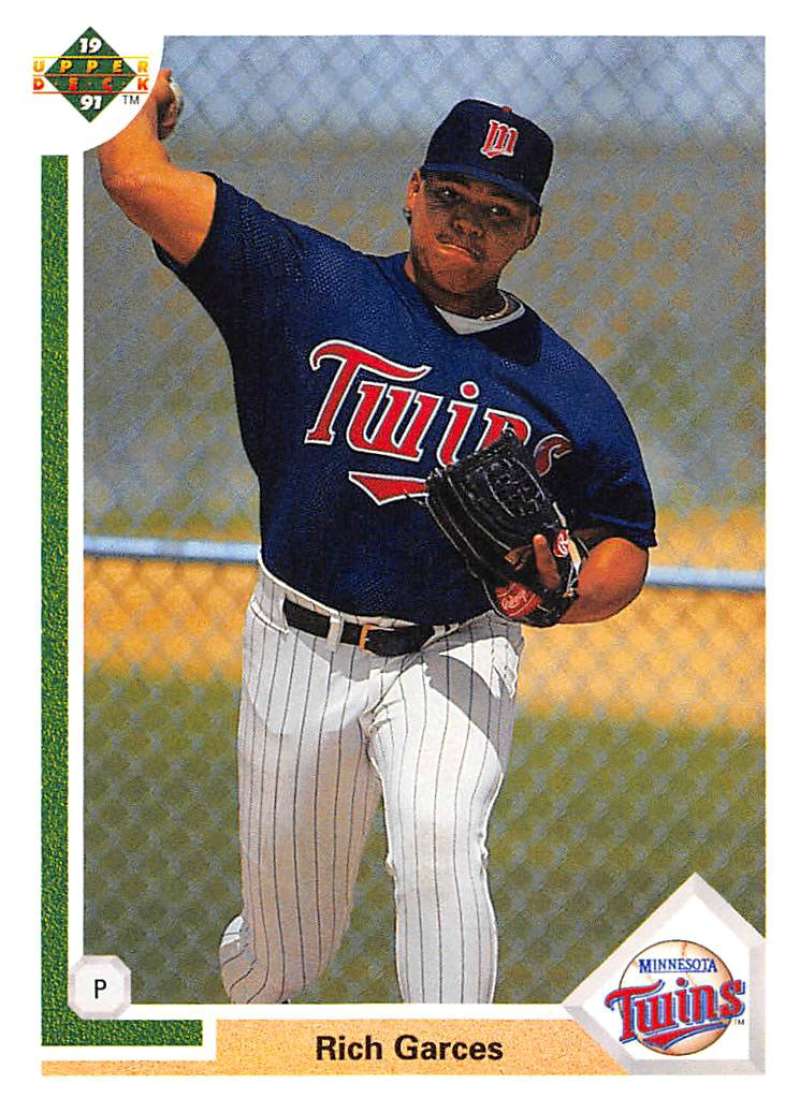 1991 Upper Deck Baseball #741 Rich Garces  RC Rookie Minnesota Twins  Image 1