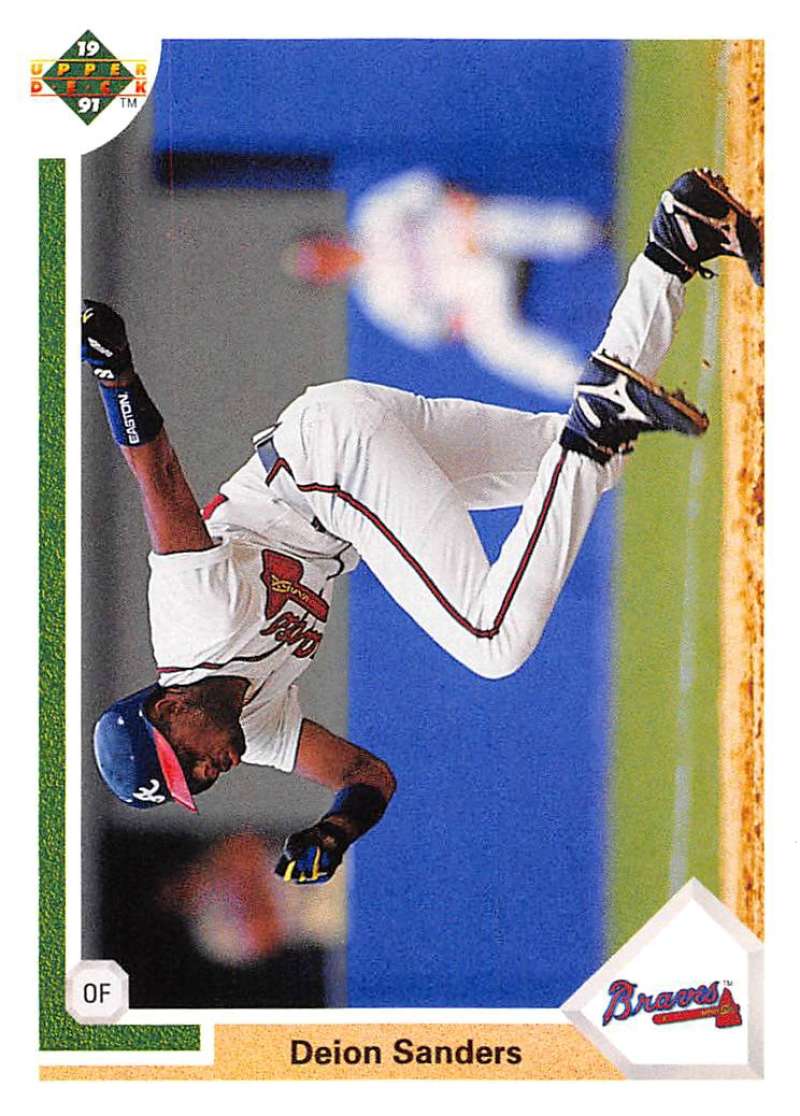 1991 Upper Deck Baseball #743 Deion Sanders  Atlanta Braves  Image 1