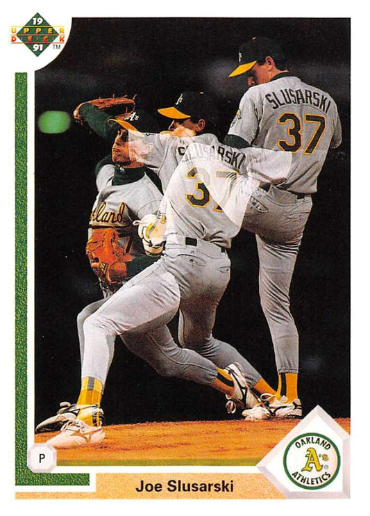 1991 Upper Deck Baseball #777 Joe Slusarski  RC Rookie Oakland Athletics  Image 1