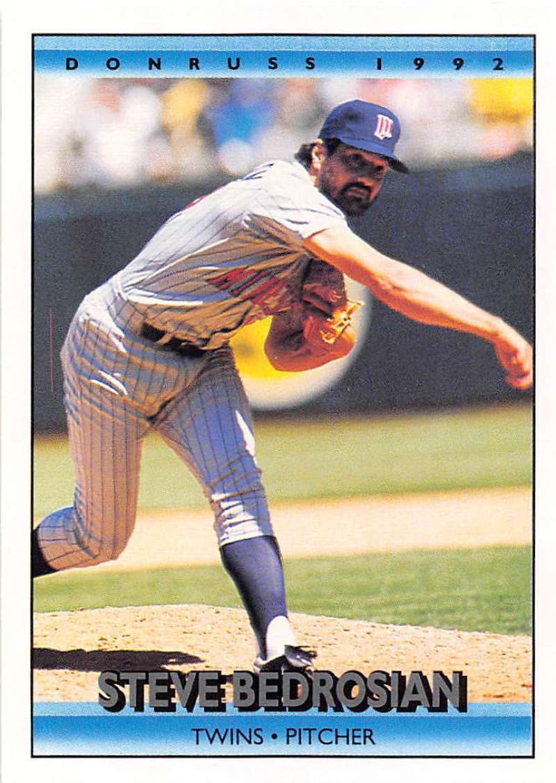 1992 Donruss Baseball #184 Steve Bedrosian  Minnesota Twins  Image 1