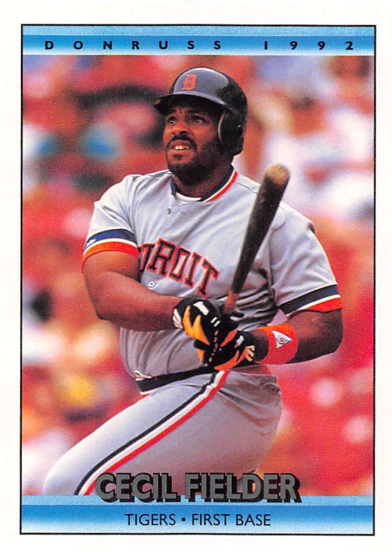 1992 Donruss Baseball #206 Cecil Fielder  Detroit Tigers  Image 1