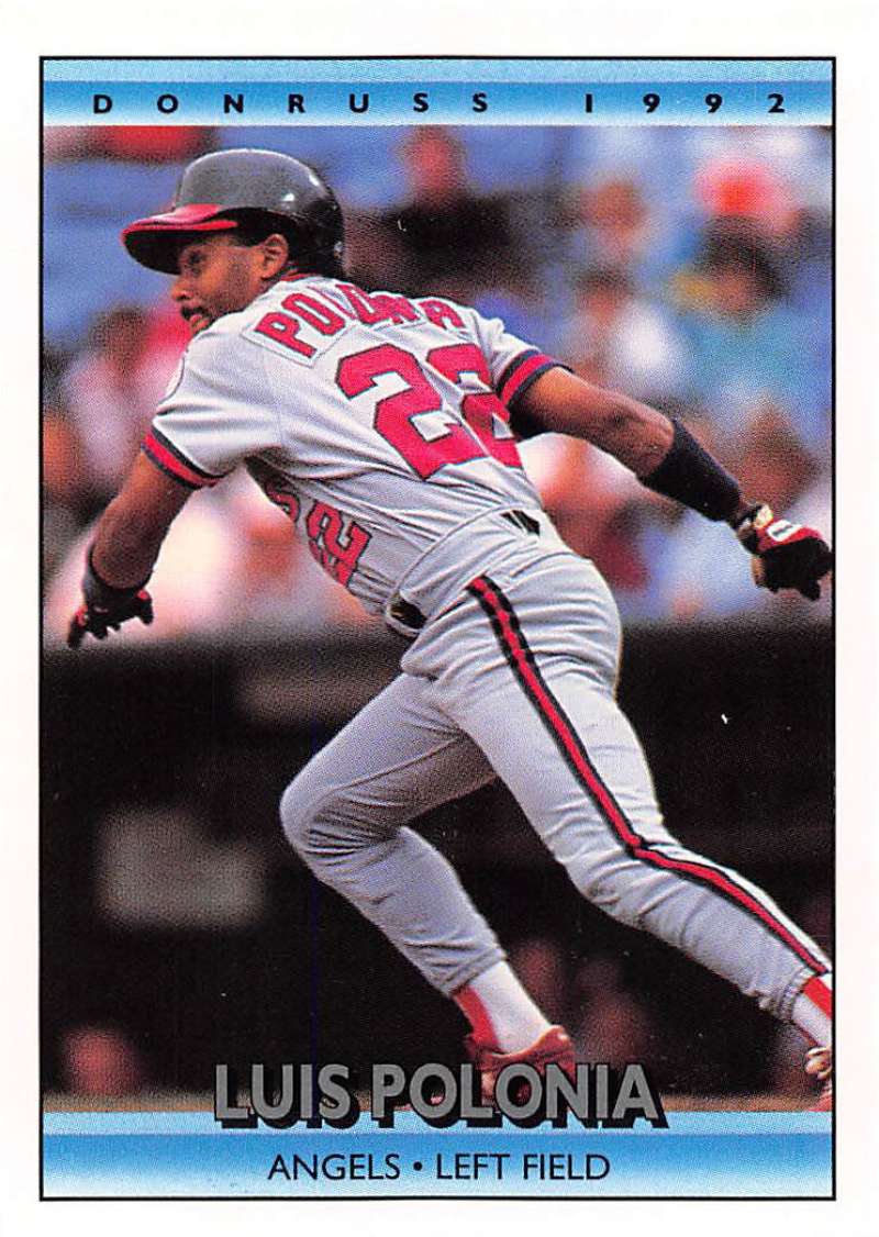 1992 Donruss Baseball #252 Luis Polonia  California Angels  Image 1