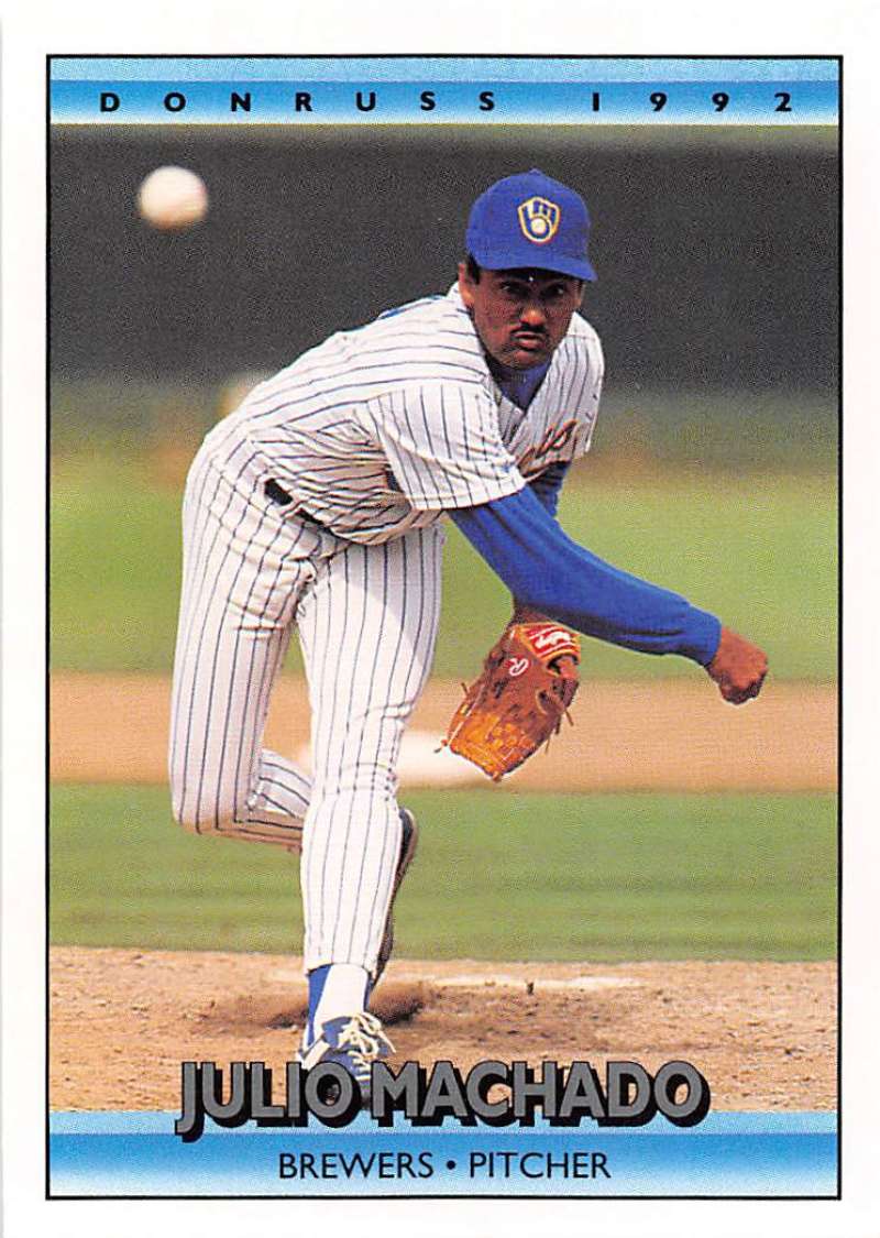 1992 Donruss Baseball #262 Julio Machado  Milwaukee Brewers  Image 1