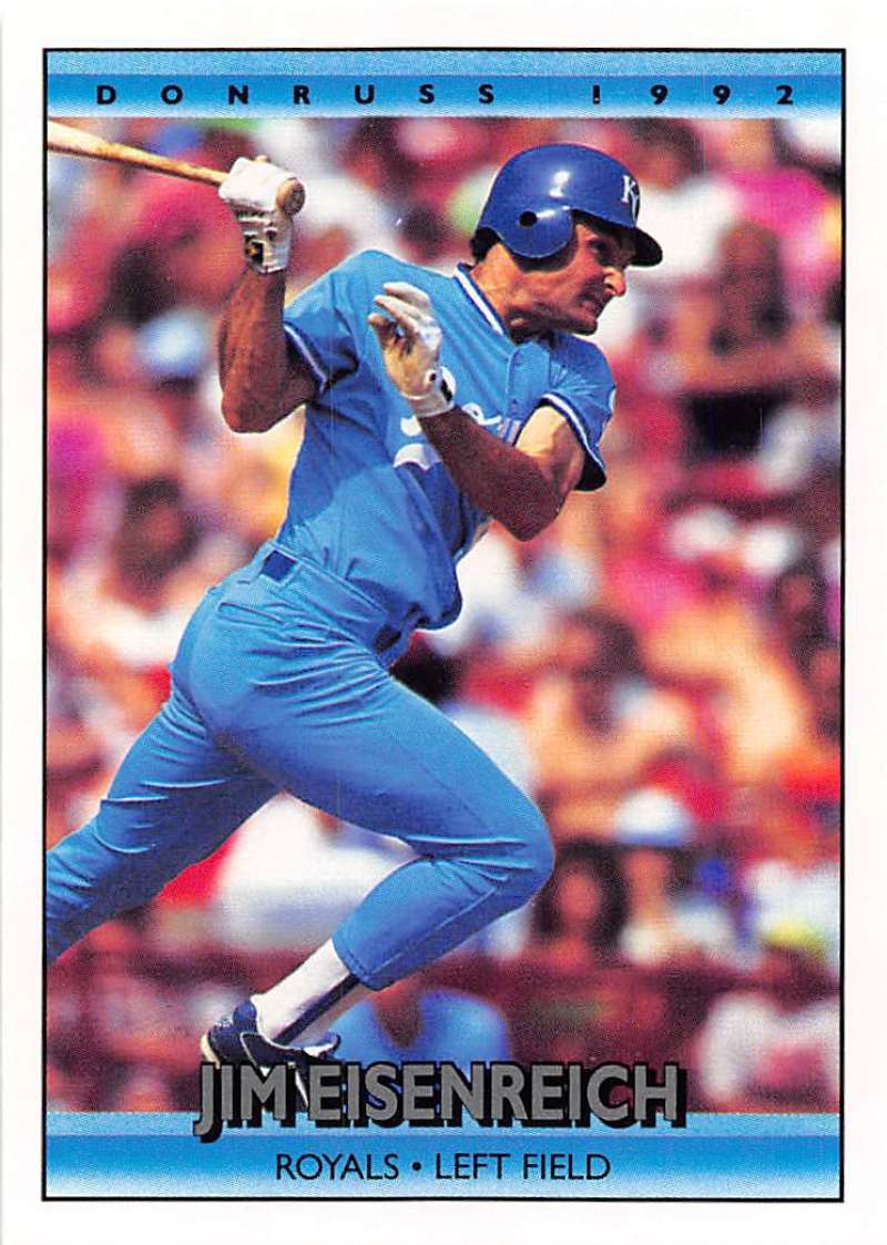 1992 Donruss Baseball #297 Jim Eisenreich  Kansas City Royals  Image 1