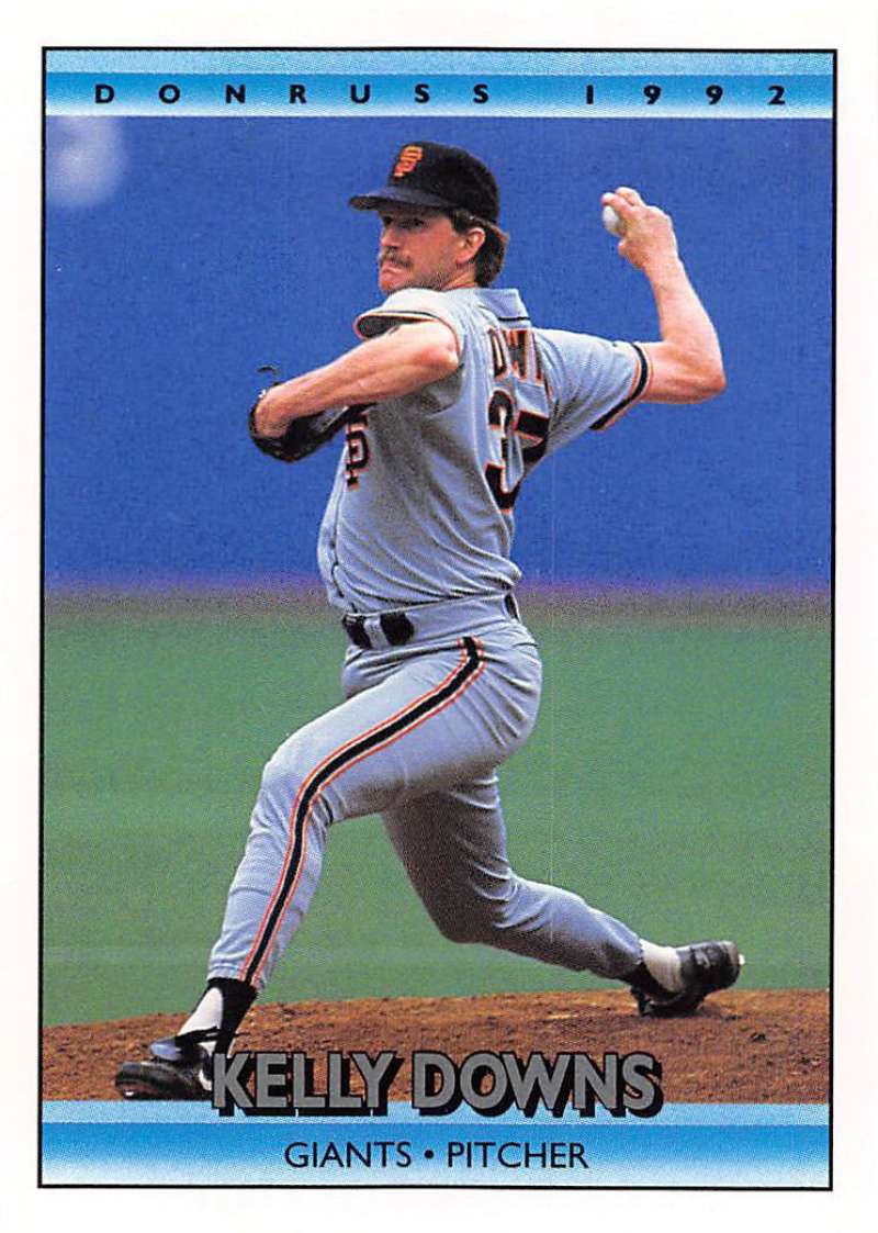 1992 Donruss Baseball #303 Kelly Downs  San Francisco Giants  Image 1