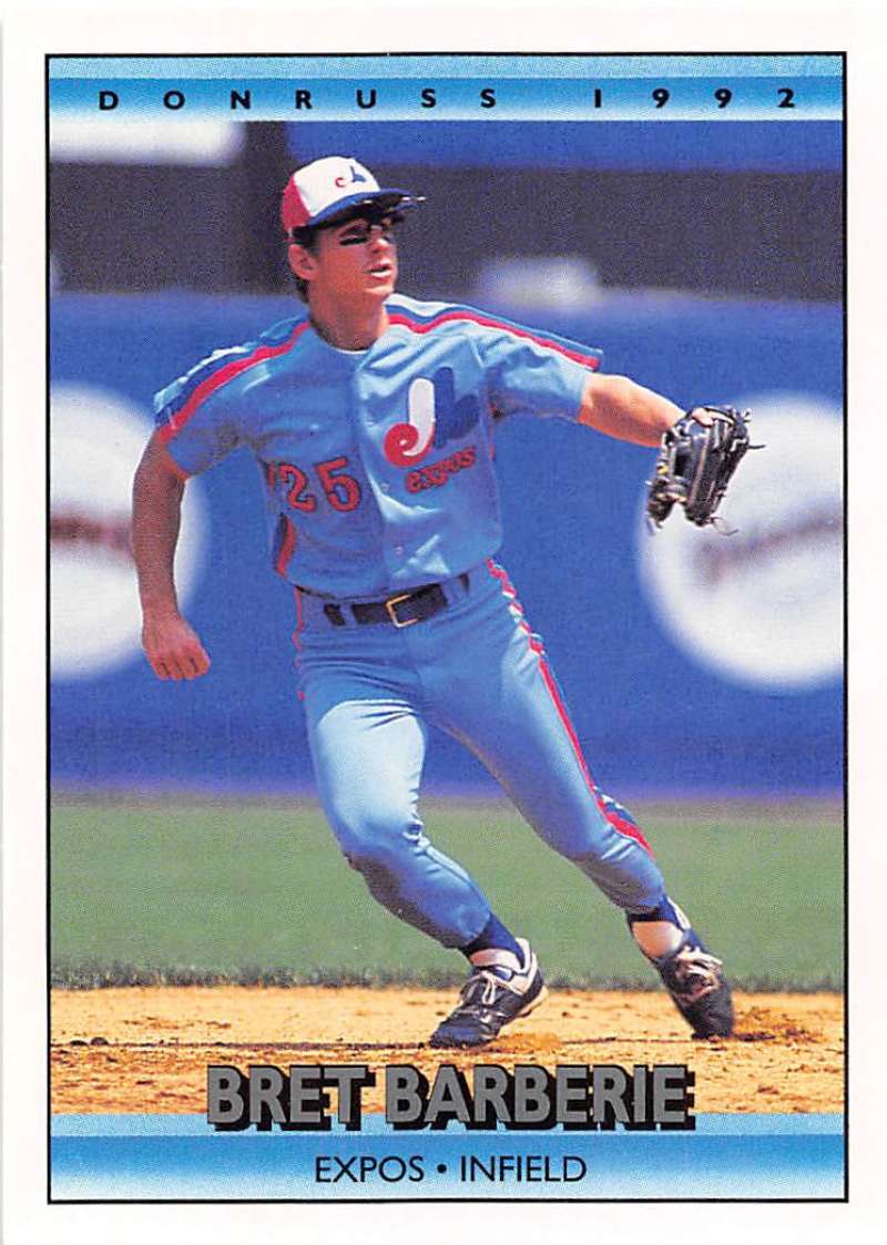 1992 Donruss Baseball #449 Bret Barberie  Montreal Expos  Image 1