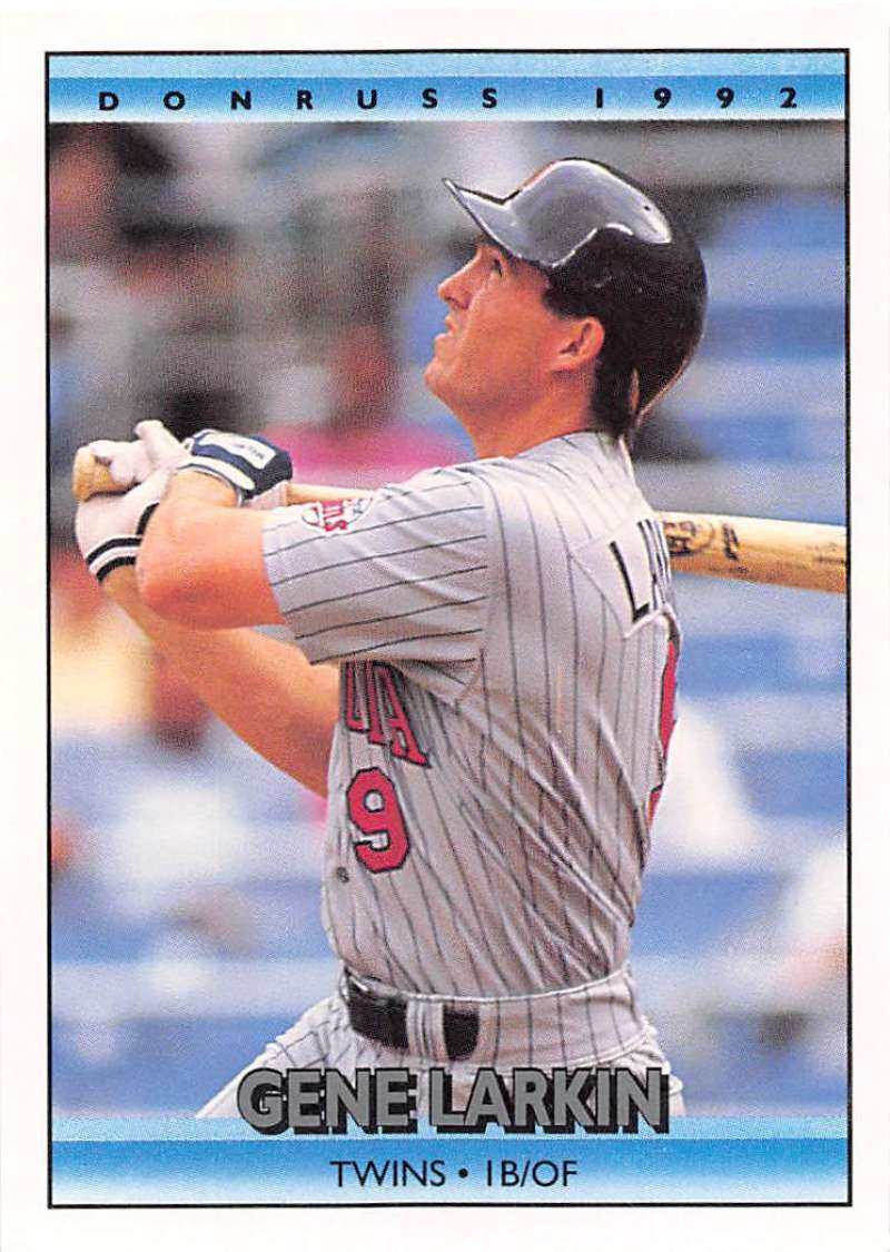 1992 Donruss Baseball #496 Gene Larkin  Minnesota Twins  Image 1