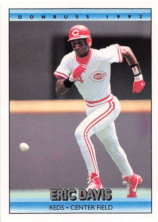 1992 Donruss Baseball #503 Eric Davis  Cincinnati Reds  Image 1