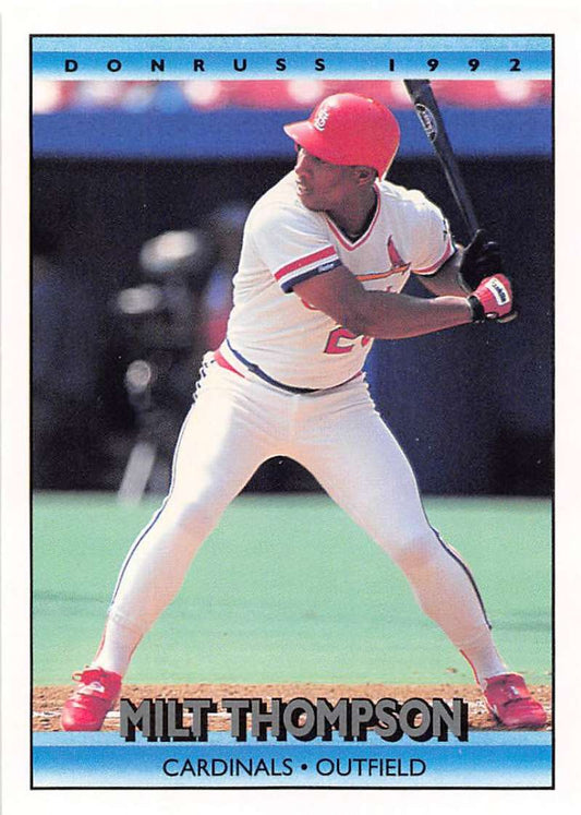 1992 Donruss Baseball #513 Milt Thompson  St. Louis Cardinals  Image 1