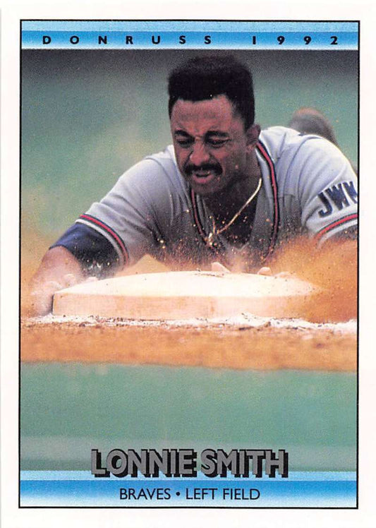 1992 Donruss Baseball #517 Lonnie Smith  Atlanta Braves  Image 1