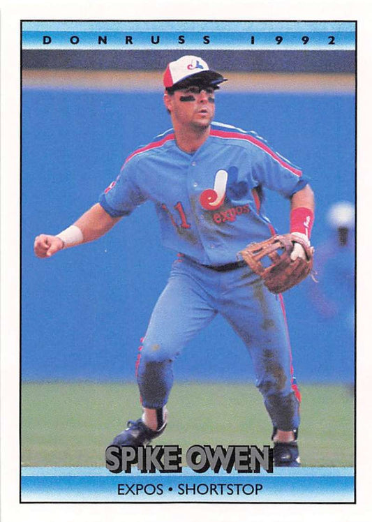 1992 Donruss Baseball #518 Spike Owen  Montreal Expos  Image 1