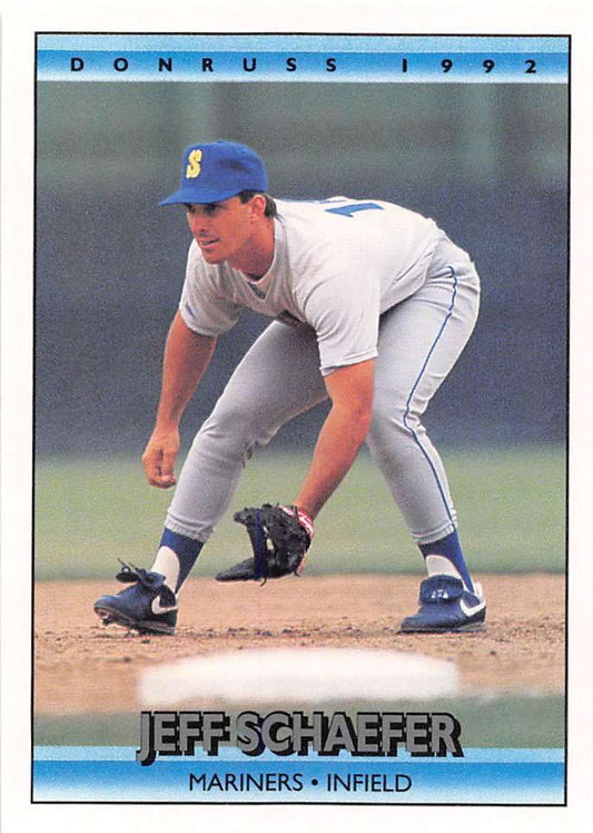 1992 Donruss Baseball #525 Jeff Schaefer UER  Seattle Mariners  Image 1