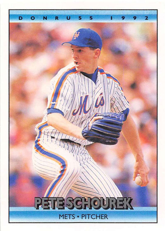 1992 Donruss Baseball #535 Pete Schourek  New York Mets  Image 1