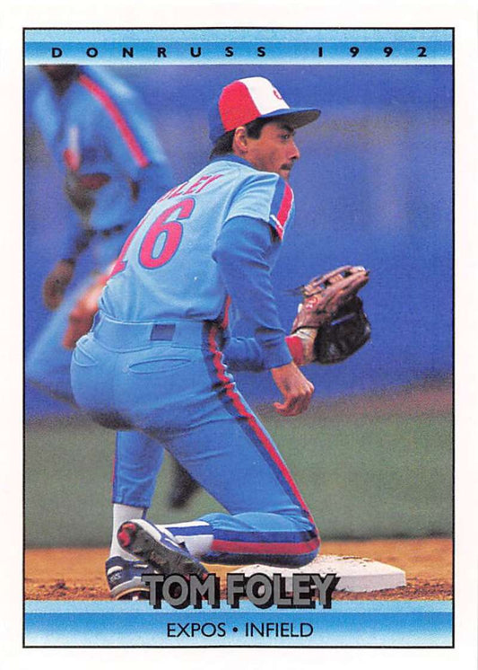 1992 Donruss Baseball #538 Tom Foley  Montreal Expos  Image 1