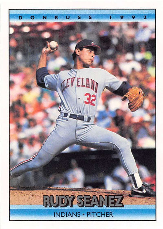 1992 Donruss Baseball #552 Rudy Seanez  Cleveland Indians  Image 1