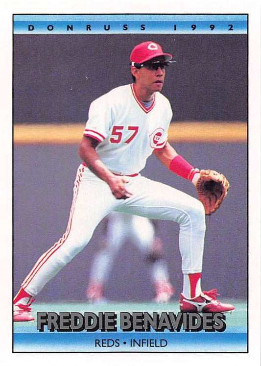 1992 Donruss Baseball #573 Freddie Benavides  Cincinnati Reds  Image 1
