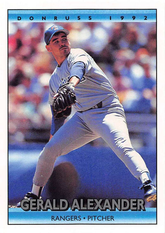 1992 Donruss Baseball #578 Gerald Alexander  Texas Rangers  Image 1
