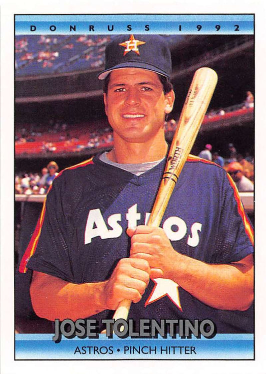 1992 Donruss Baseball #589 Jose Tolentino  Houston Astros  Image 1