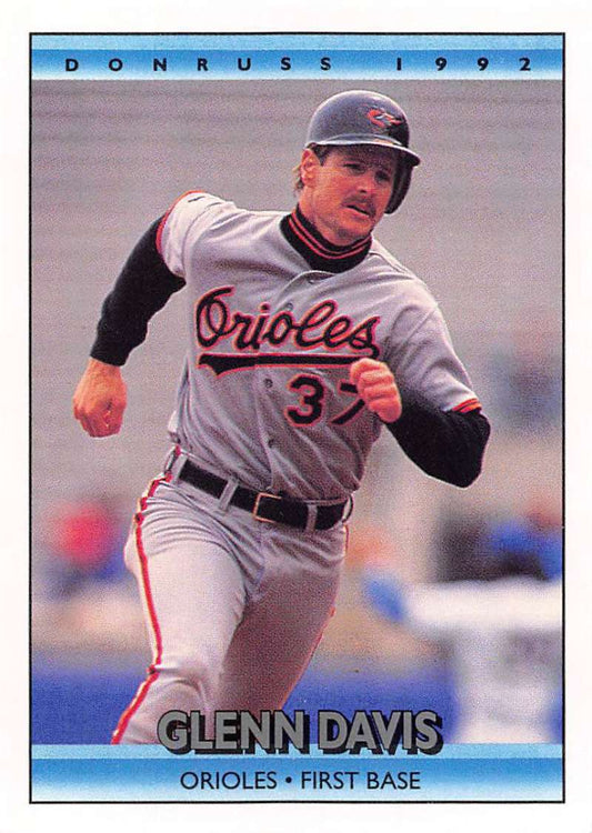 1992 Donruss Baseball #597 Glenn Davis  Baltimore Orioles  Image 1
