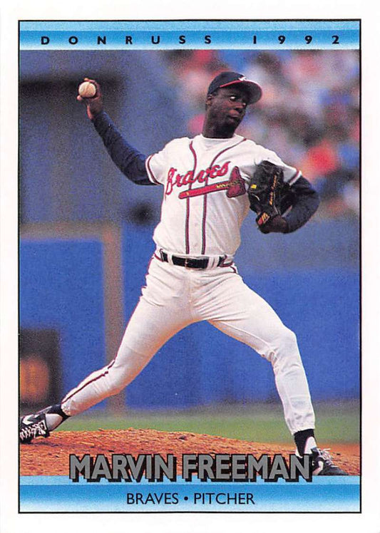 1992 Donruss Baseball #603 Marvin Freeman  Atlanta Braves  Image 1