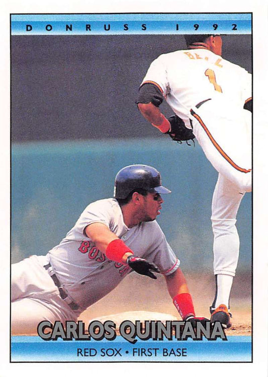 1992 Donruss Baseball #609 Carlos Quintana  Boston Red Sox  Image 1