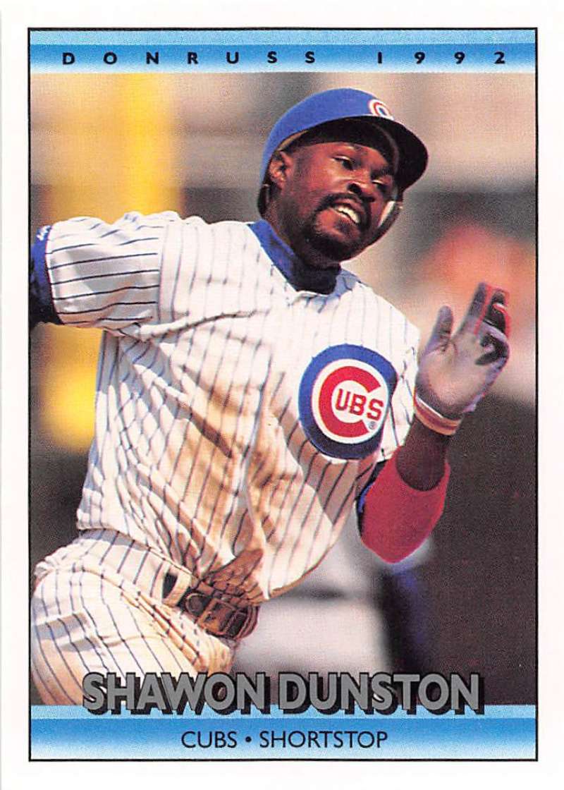 1992 Donruss Baseball #613 Shawon Dunston  Chicago Cubs  Image 1