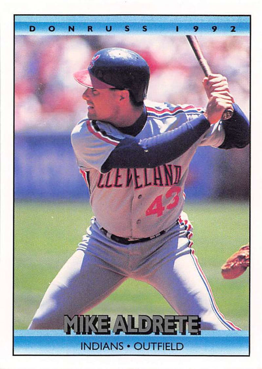 1992 Donruss Baseball #621 Mike Aldrete  Cleveland Indians  Image 1