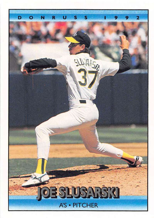 1992 Donruss Baseball #626 Joe Slusarski  Oakland Athletics  Image 1