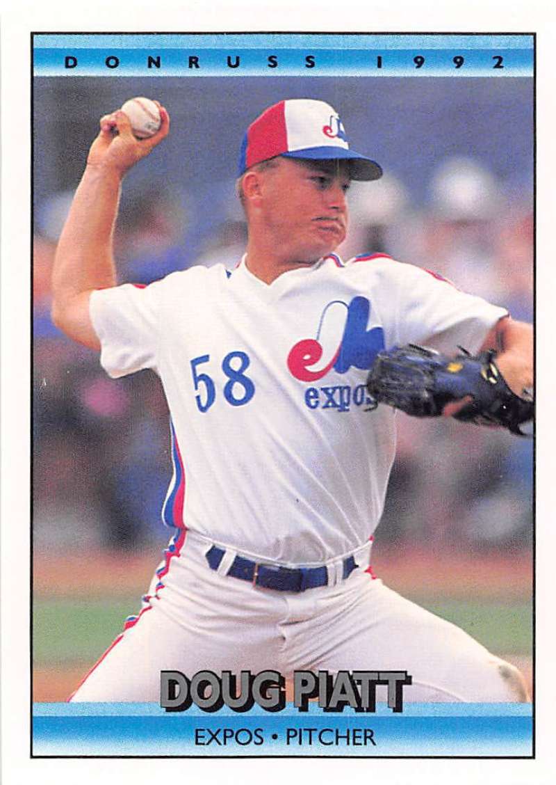 1992 Donruss Baseball #640 Doug Piatt UER  Montreal Expos  Image 1