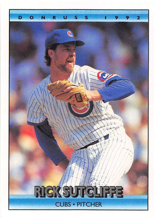 1992 Donruss Baseball #642 Rick Sutcliffe  Chicago Cubs  Image 1