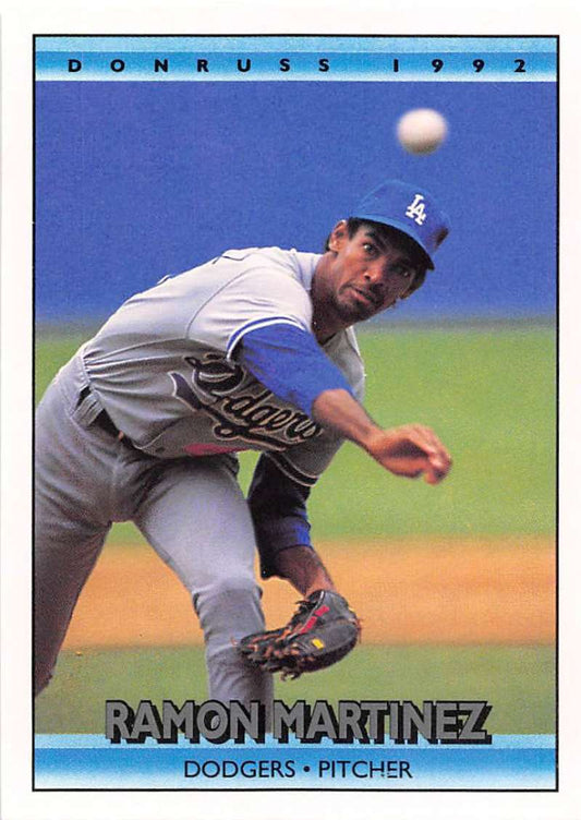 1992 Donruss Baseball #656 Ramon Martinez  Los Angeles Dodgers  Image 1