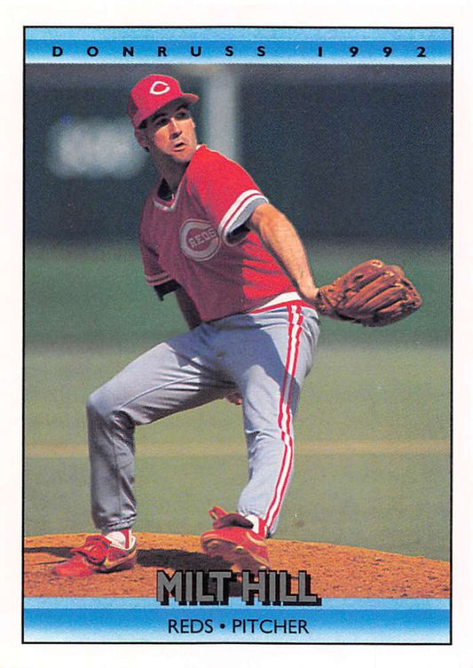 1992 Donruss Baseball #659 Milt Hill  RC Rookie Cincinnati Reds  Image 1
