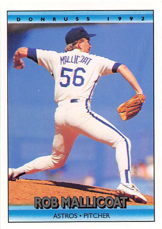 1992 Donruss Baseball #673 Rob Mallicoat  Houston Astros  Image 1