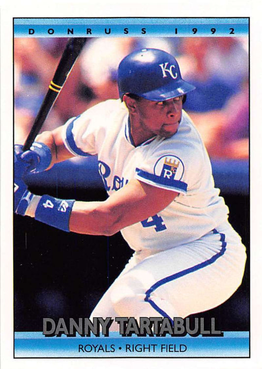 1992 Donruss Baseball #676 Danny Tartabull  Kansas City Royals  Image 1