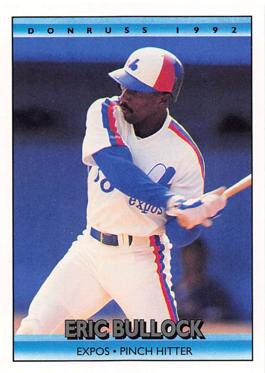 1992 Donruss Baseball #683 Eric Bullock  Montreal Expos  Image 1