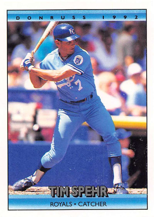 1992 Donruss Baseball #689 Tim Spehr  Kansas City Royals  Image 1