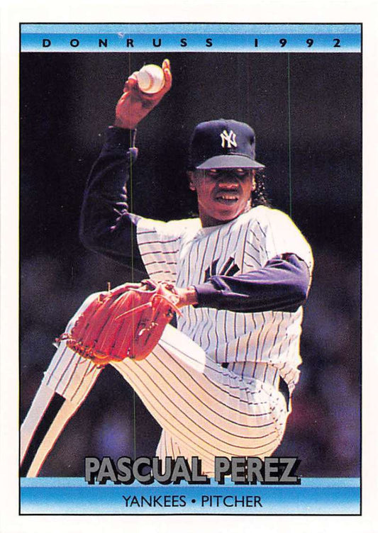 1992 Donruss Baseball #695 Pascual Perez  New York Yankees  Image 1
