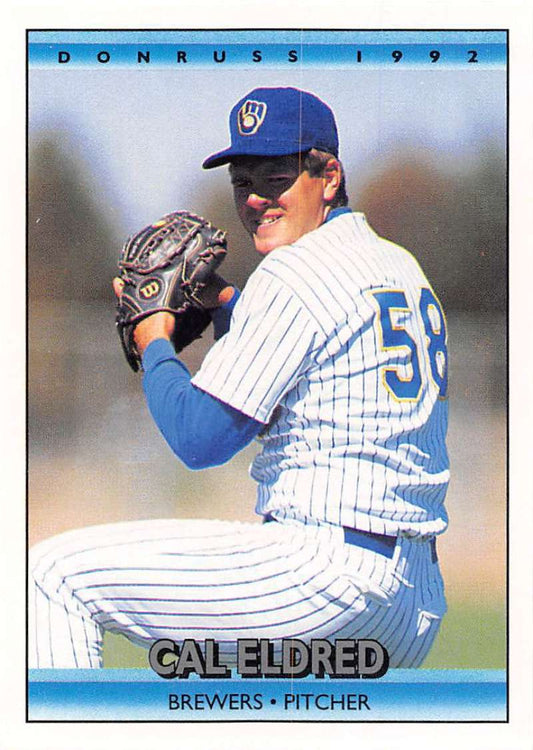 1992 Donruss Baseball #718 Cal Eldred  Milwaukee Brewers  Image 1