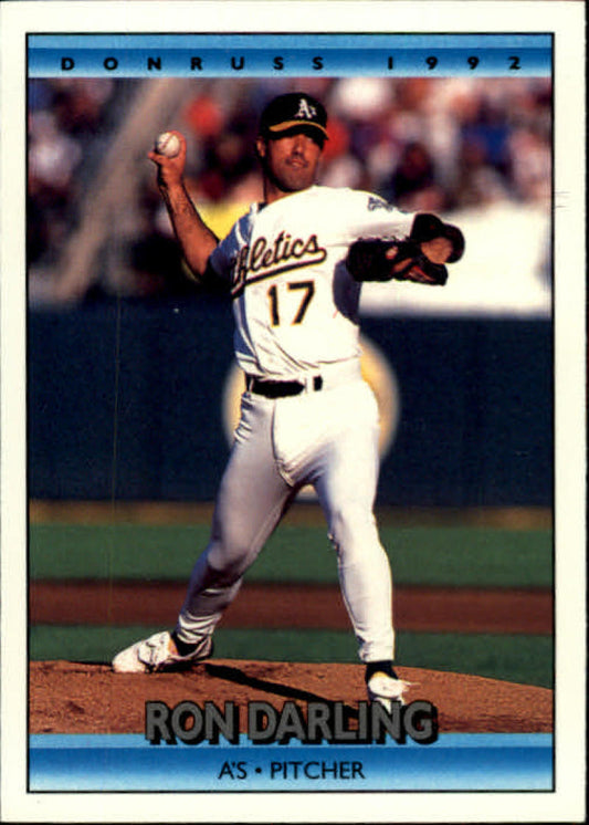 1992 Donruss Baseball #723 Ron Darling  Oakland Athletics  Image 1