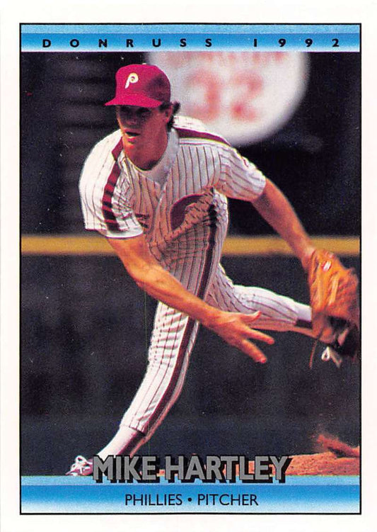 1992 Donruss Baseball #726 Mike Hartley  Philadelphia Phillies  Image 1