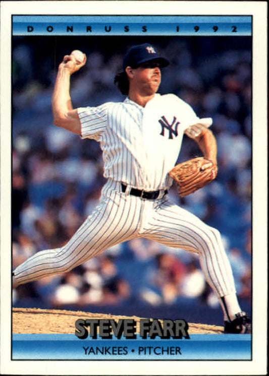1992 Donruss Baseball #735 Steve Farr  New York Yankees  Image 1