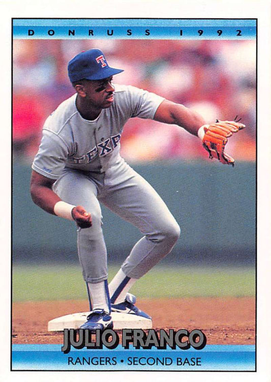 1992 Donruss Baseball #741 Julio Franco  Texas Rangers  Image 1