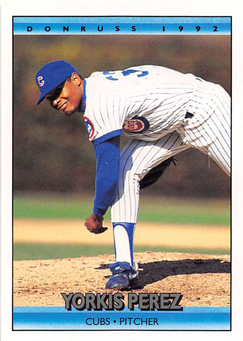 1992 Donruss Baseball #754 Yorkis Perez  Chicago Cubs  Image 1