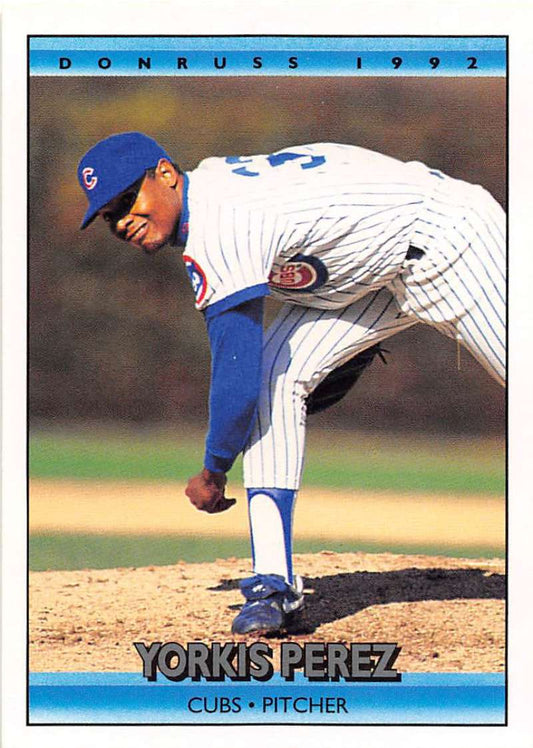 1992 Donruss Baseball #754 Yorkis Perez  Chicago Cubs  Image 1