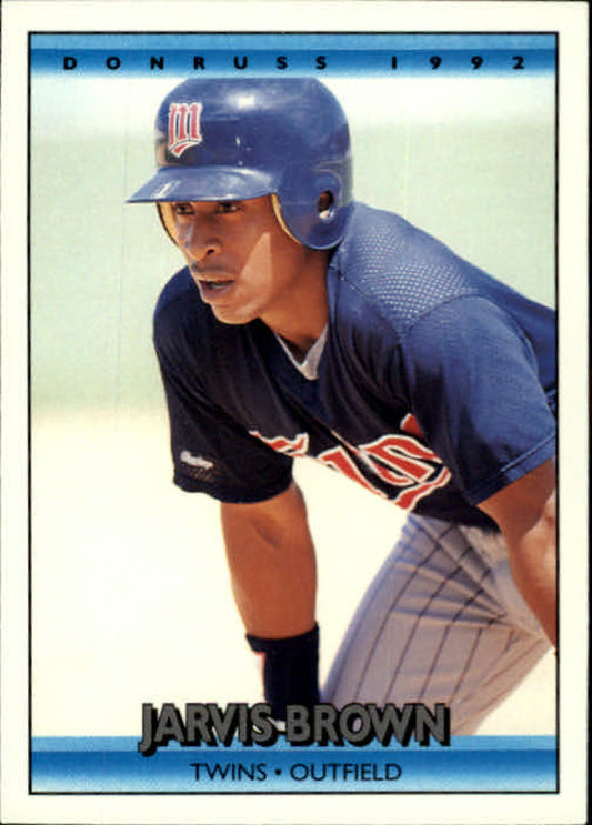 1992 Donruss Baseball #770 Jarvis Brown  RC Rookie Minnesota Twins  Image 1