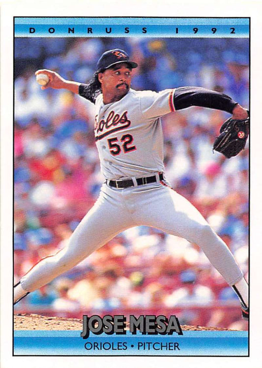 1992 Donruss Baseball #773 Jose Mesa  Baltimore Orioles  Image 1