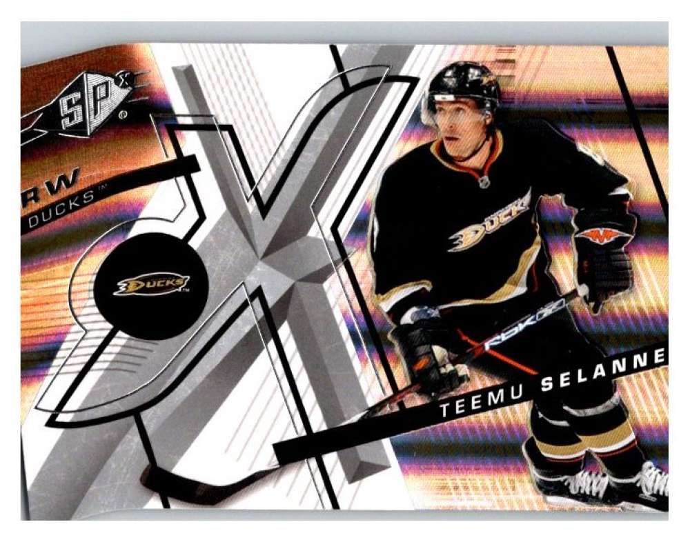 2008-09 SP SPx #100 Teemu Selanne  Anaheim Ducks  V94888 Image 1